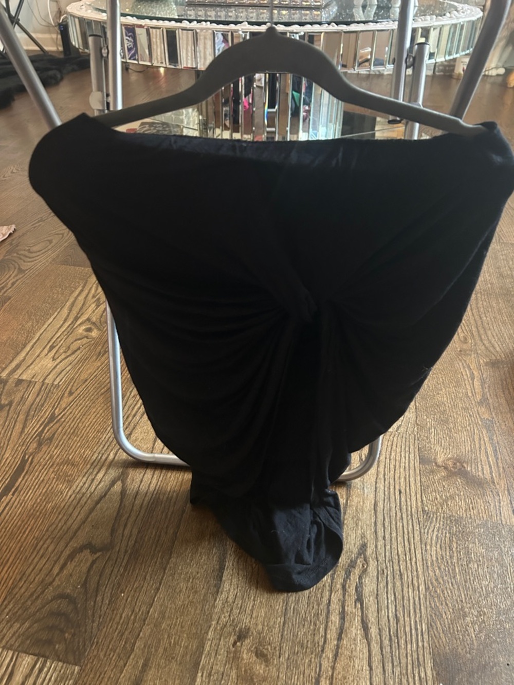 Black Twisted Front Women’s Skirt
